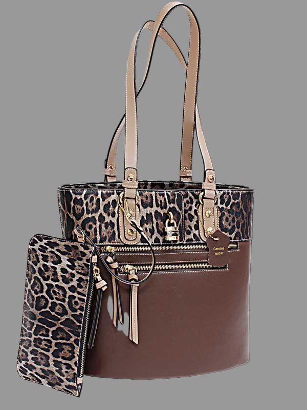 Genuine Leather Tote by MC Handbags