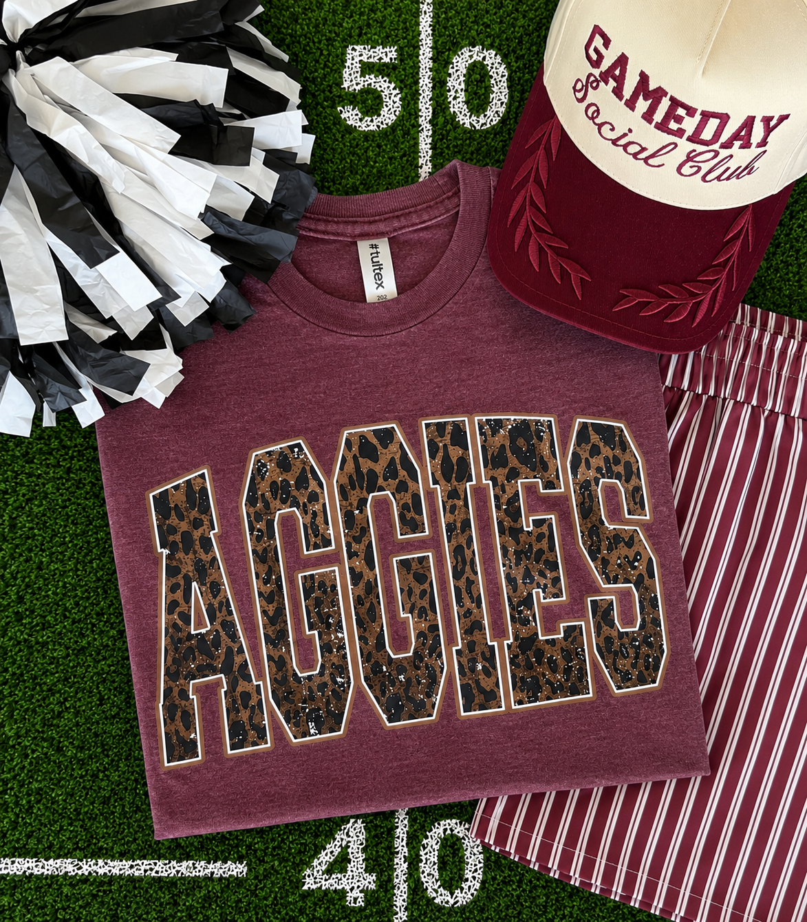 Aggies Leopard Tee, Aggie, T-shirt, tee, Aggie, Leopard