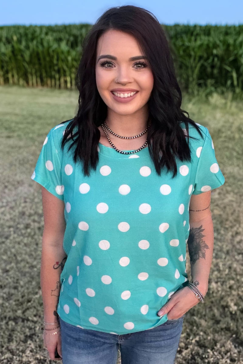 Dot and Dandy Top, Polka Dot, Blouse, Shirt, Women, Womens