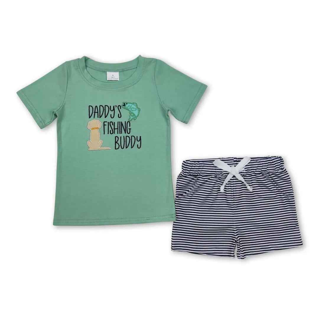 Boys Fishing Buddy Short Set