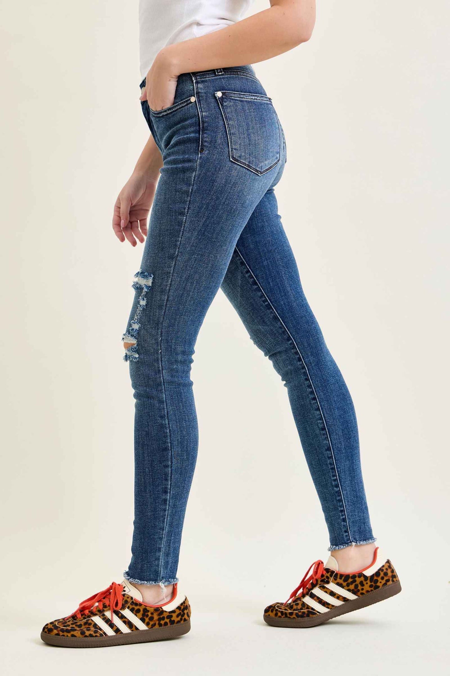 Judy Blue High Waisted Distressed Skinny Jean