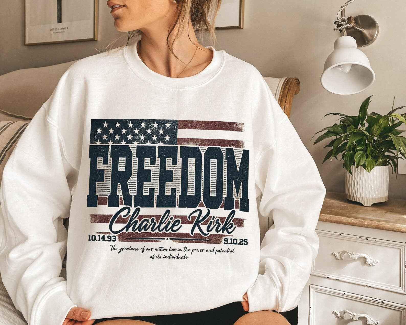 Charlie Kirk Freedom Sweatshirts and Tees