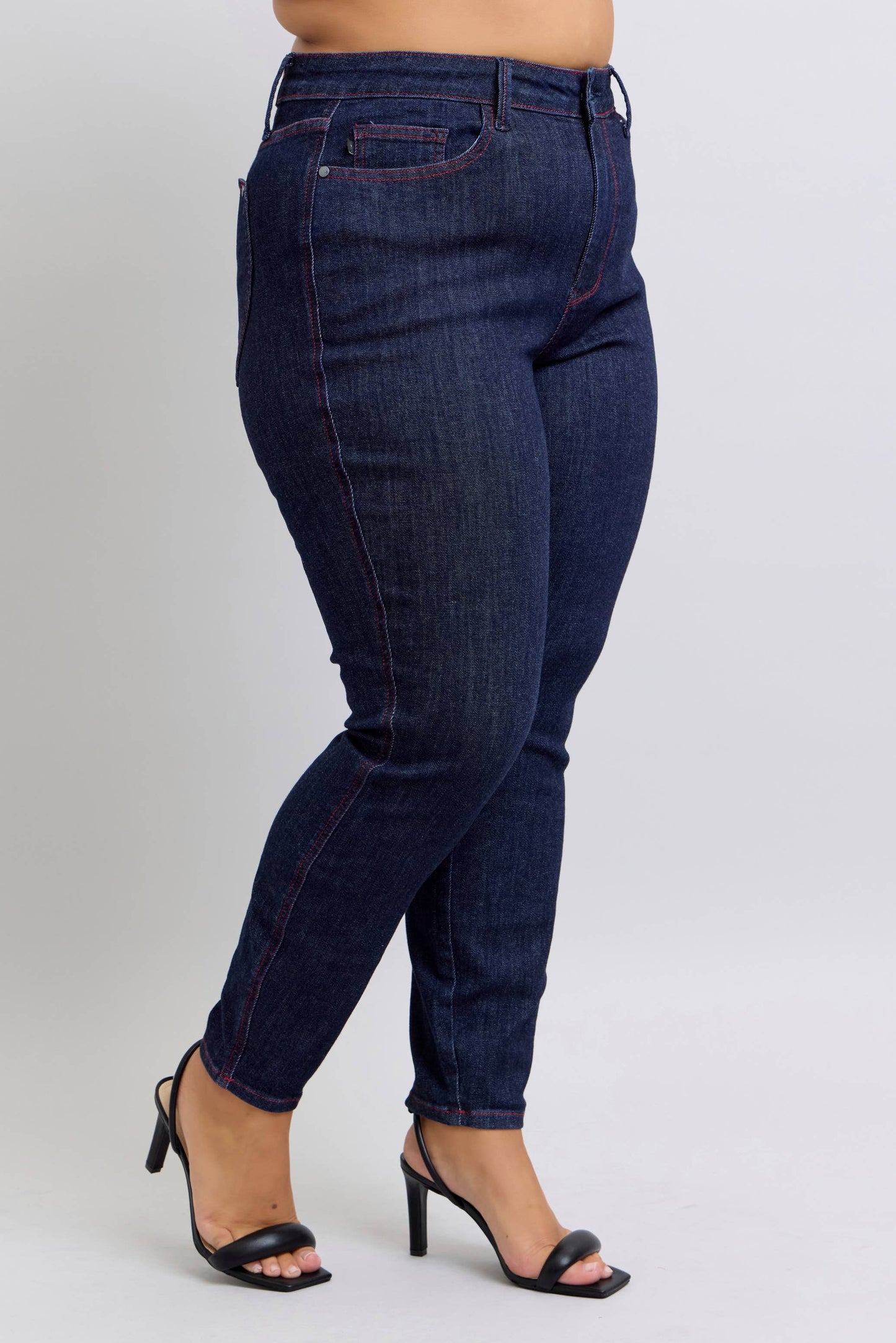 Judy Blue Plus Size Skinny Jeans with Heart Pockets