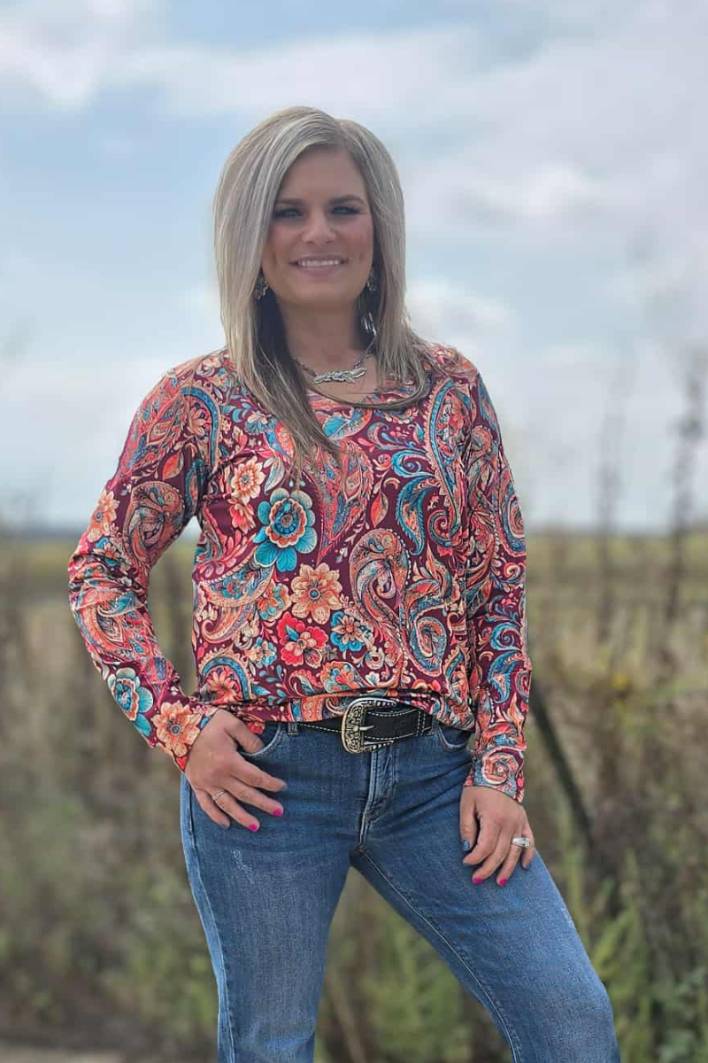 Paisley On The Plains Top - Sweet and Sassy Boutique