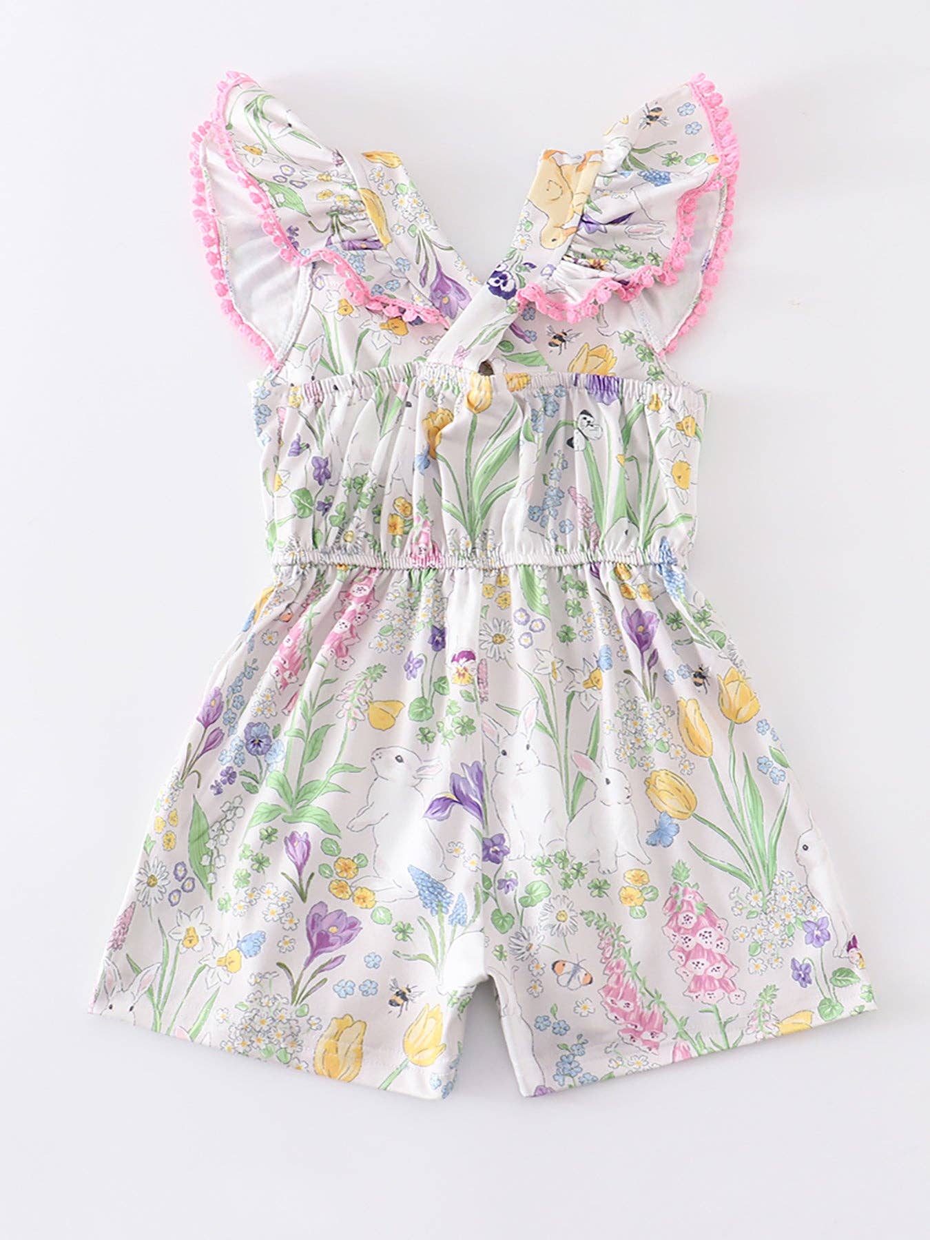 Easter Rabbit Print Girl Jumpsuit