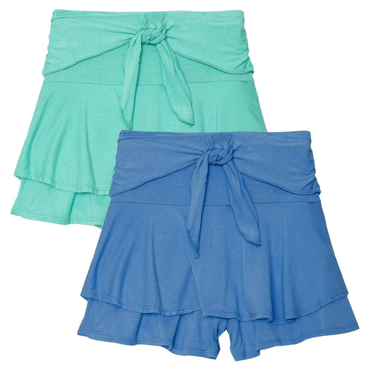 Girl's Tie Front Skort 2-Pack - Stylish and Versatile Girl's Fashion