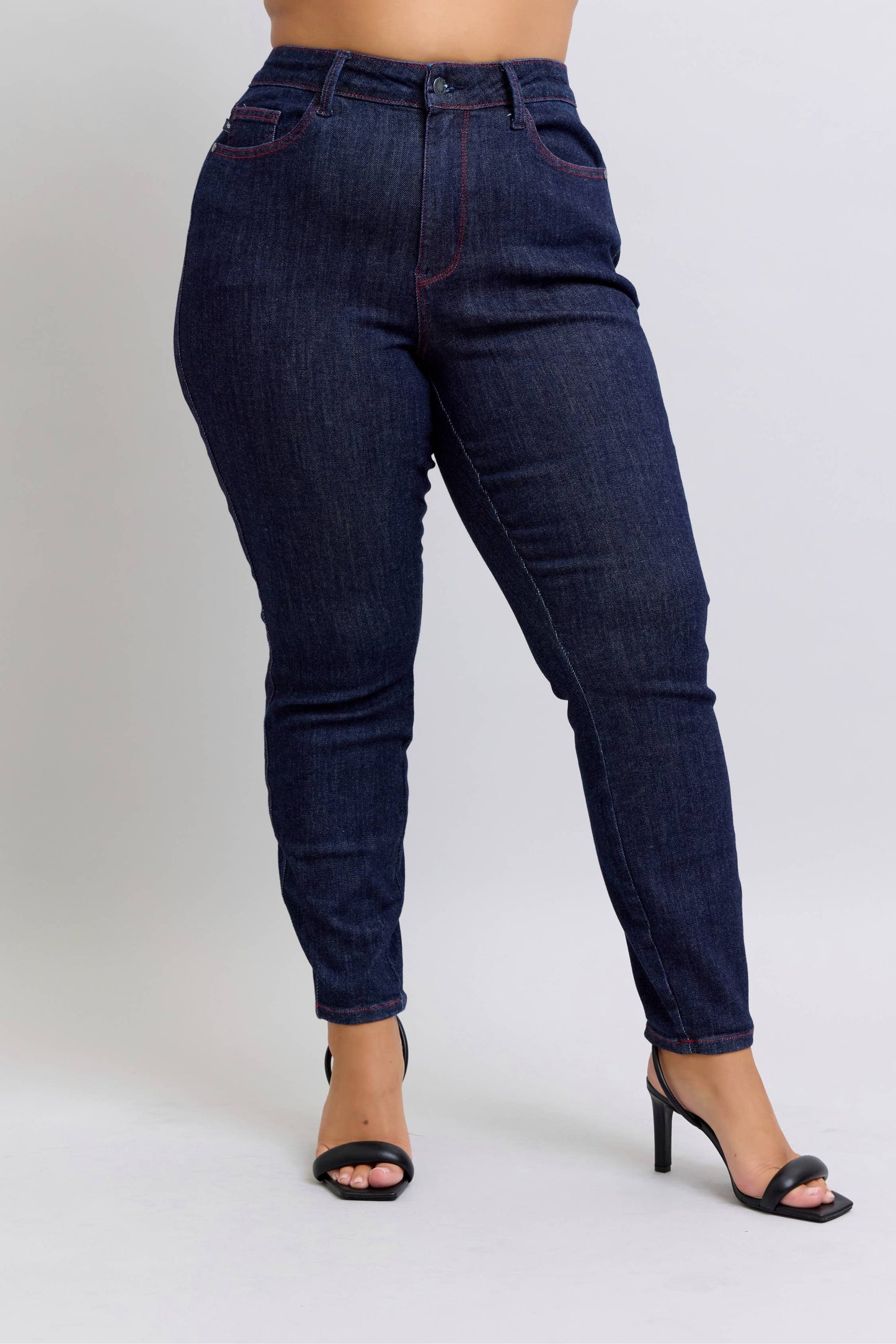 Judy Blue Plus Size Skinny Jeans with Heart Pockets