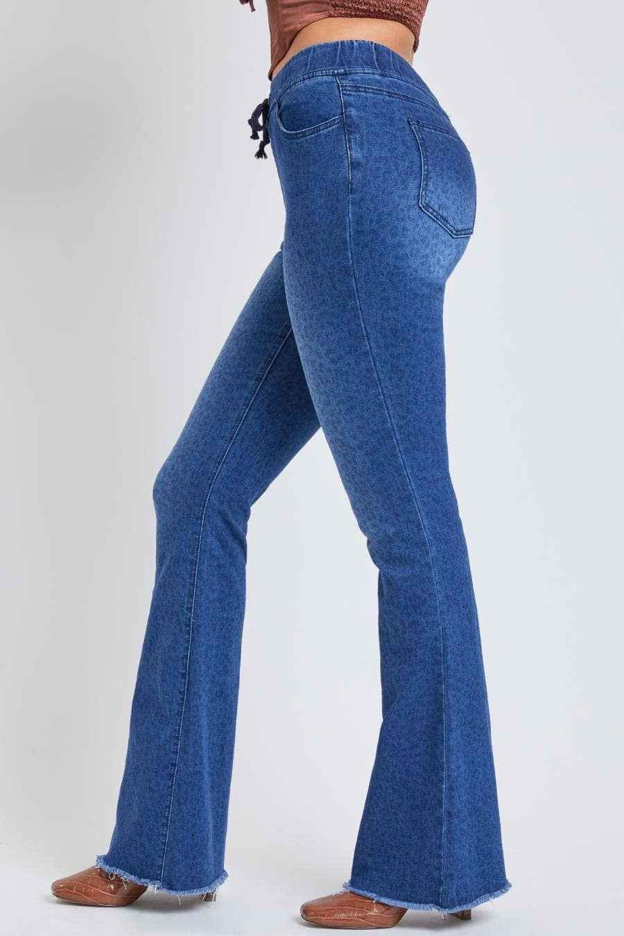 Flare Raw Hem Jogger Jeans-P74424