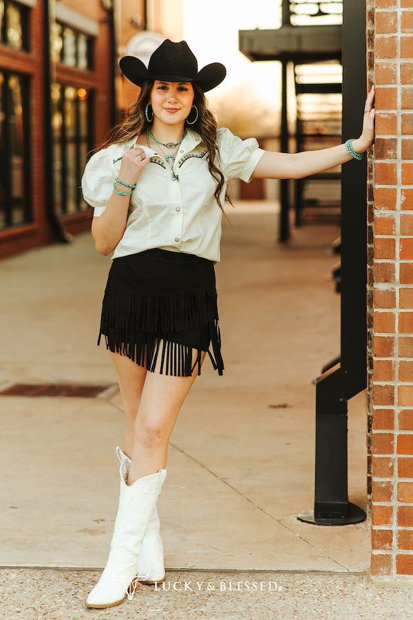Fringe High Rise Skort, Skort, Fringe, Skirt, Shorts
