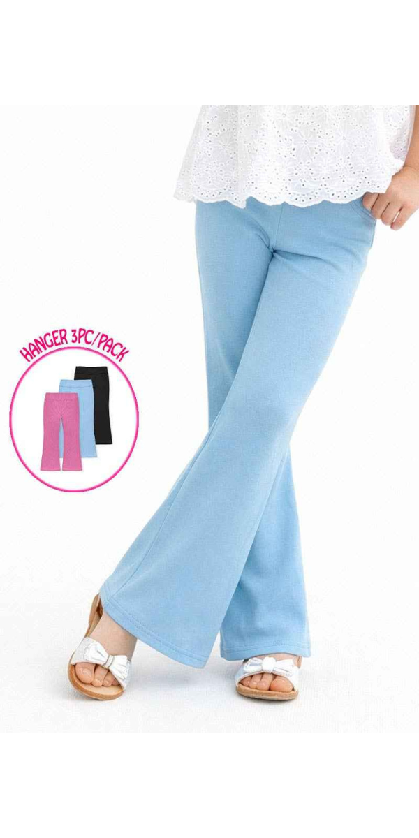 Girl's 3 Pack Cozy Flare Leggings