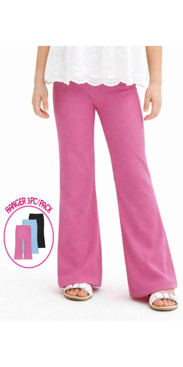 Girl's 3 Pack Cozy Flare Leggings