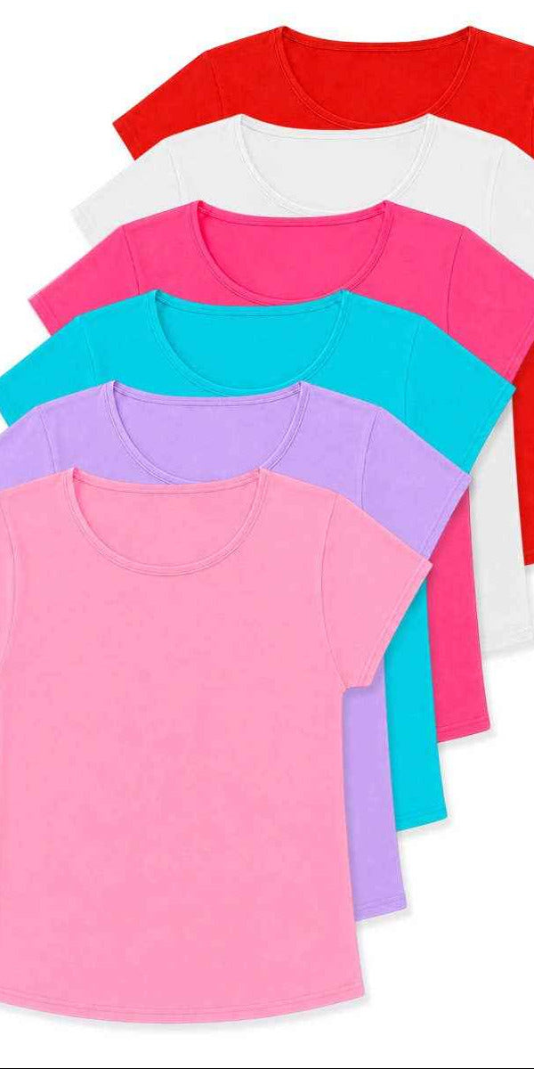 GKT-20-1501B, Girl's Softie Knit Scoop Neck Tee, tshirt, t-shirt, tee, girl