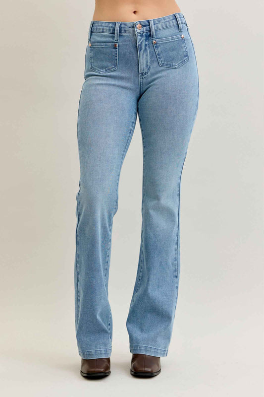 Judy Blue Bootcut Contrast Wash Jeans, judy blue, jeans, bootcut, boot cut, contrast wash, judy blue jeans