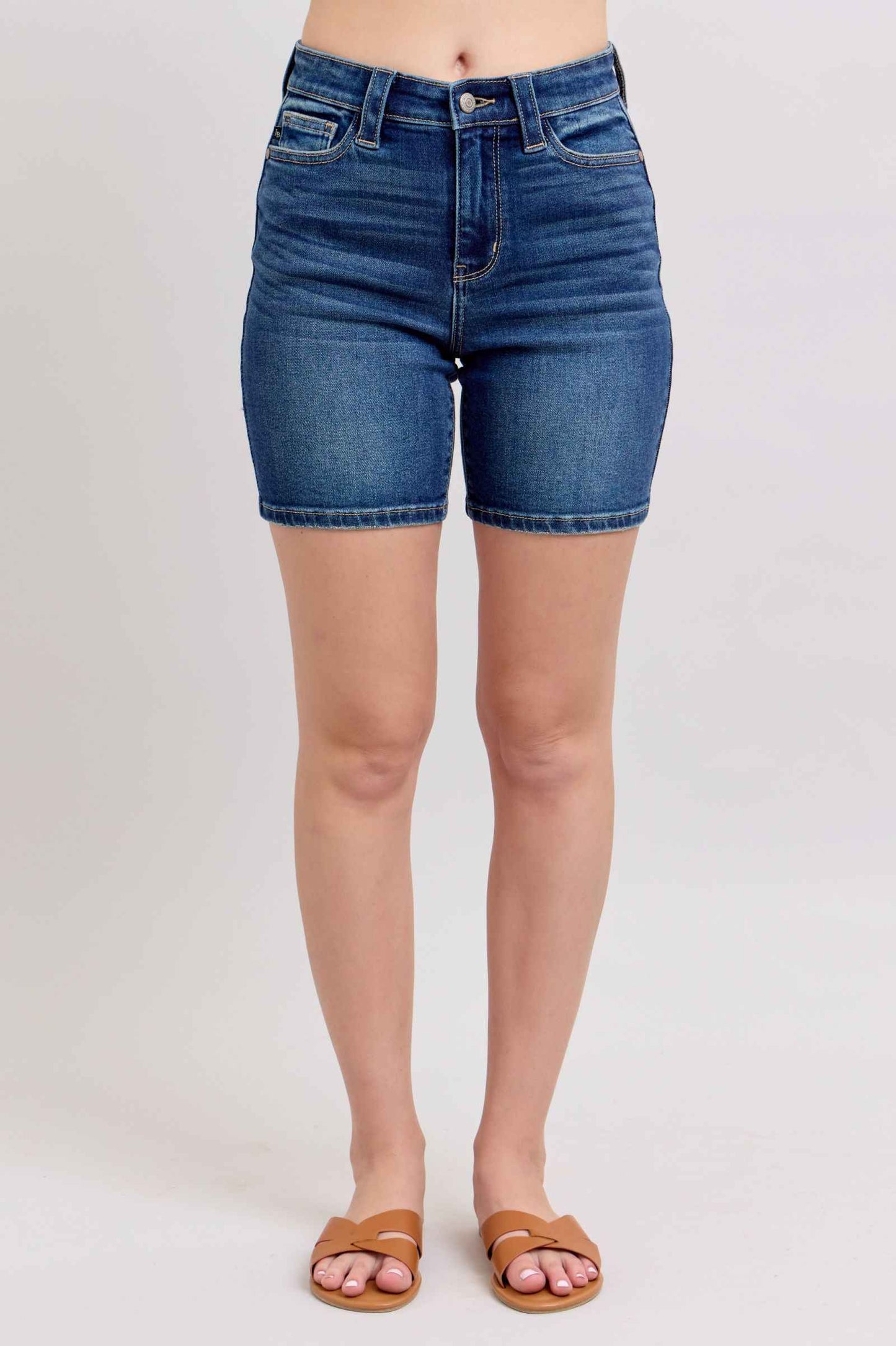 Judy Blue High Waist Bermuda Shorts with Back Flap Pocket