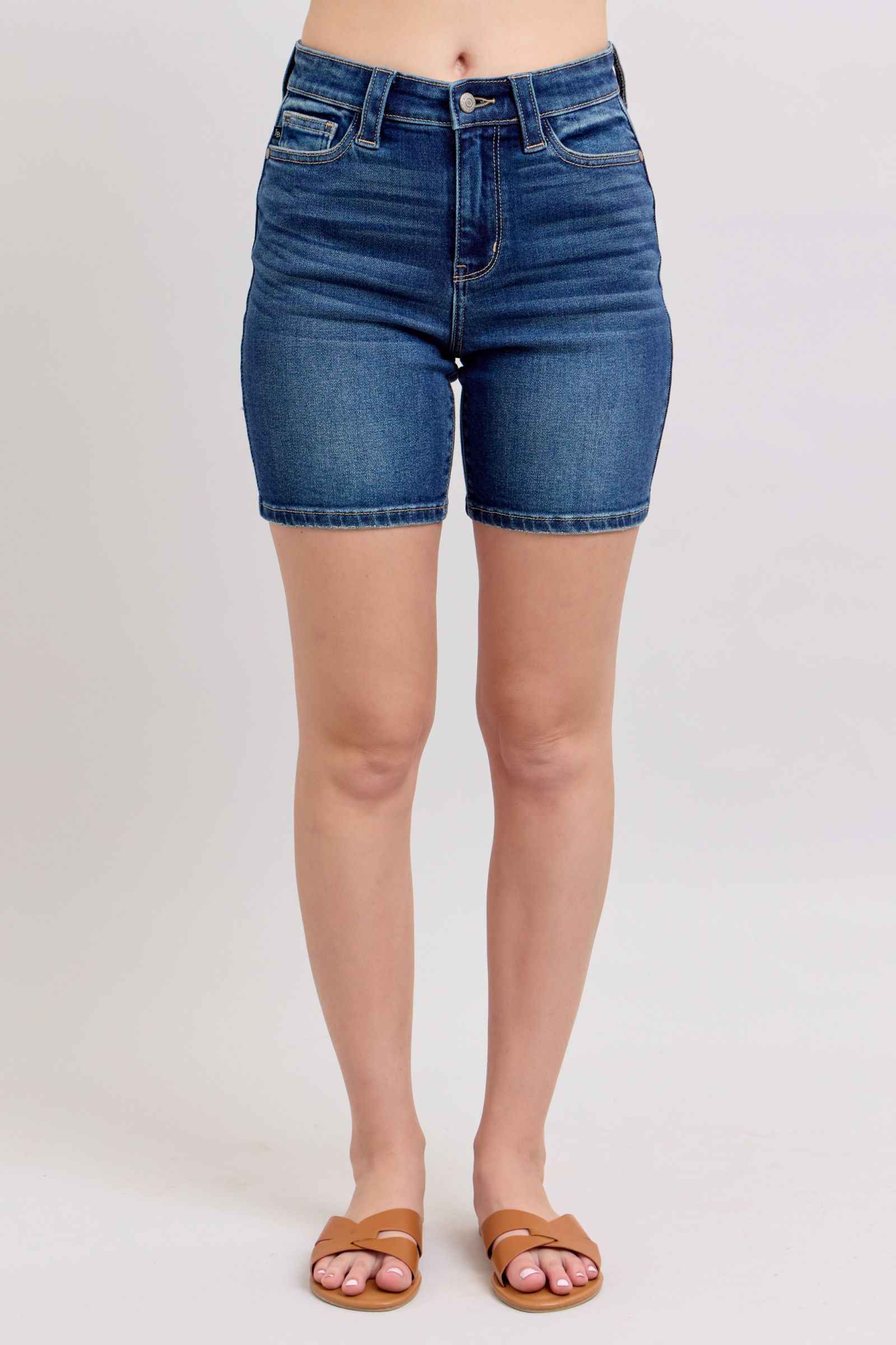 Judy Blue High Waist Bermuda Shorts with Back Flap Pocket