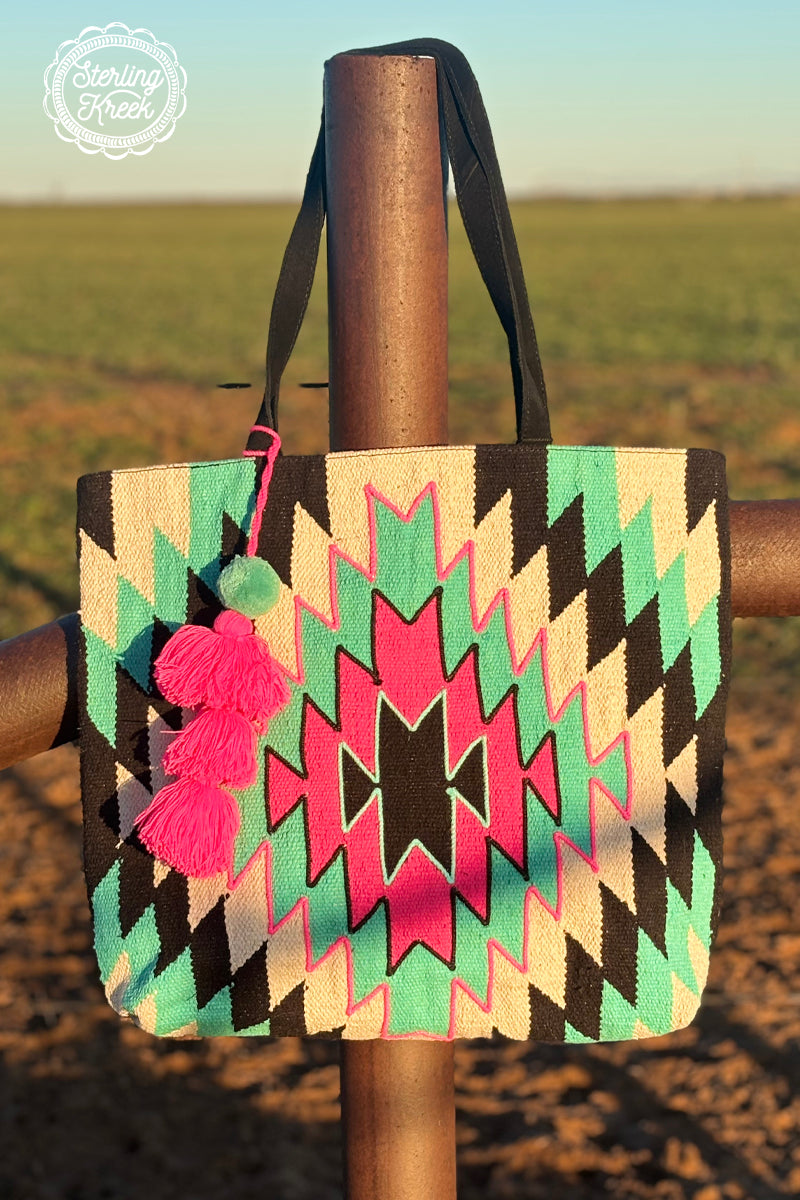 Montana XL Tote Bag, tote, tote bag, XL, Extra Large, Montana, Aztec