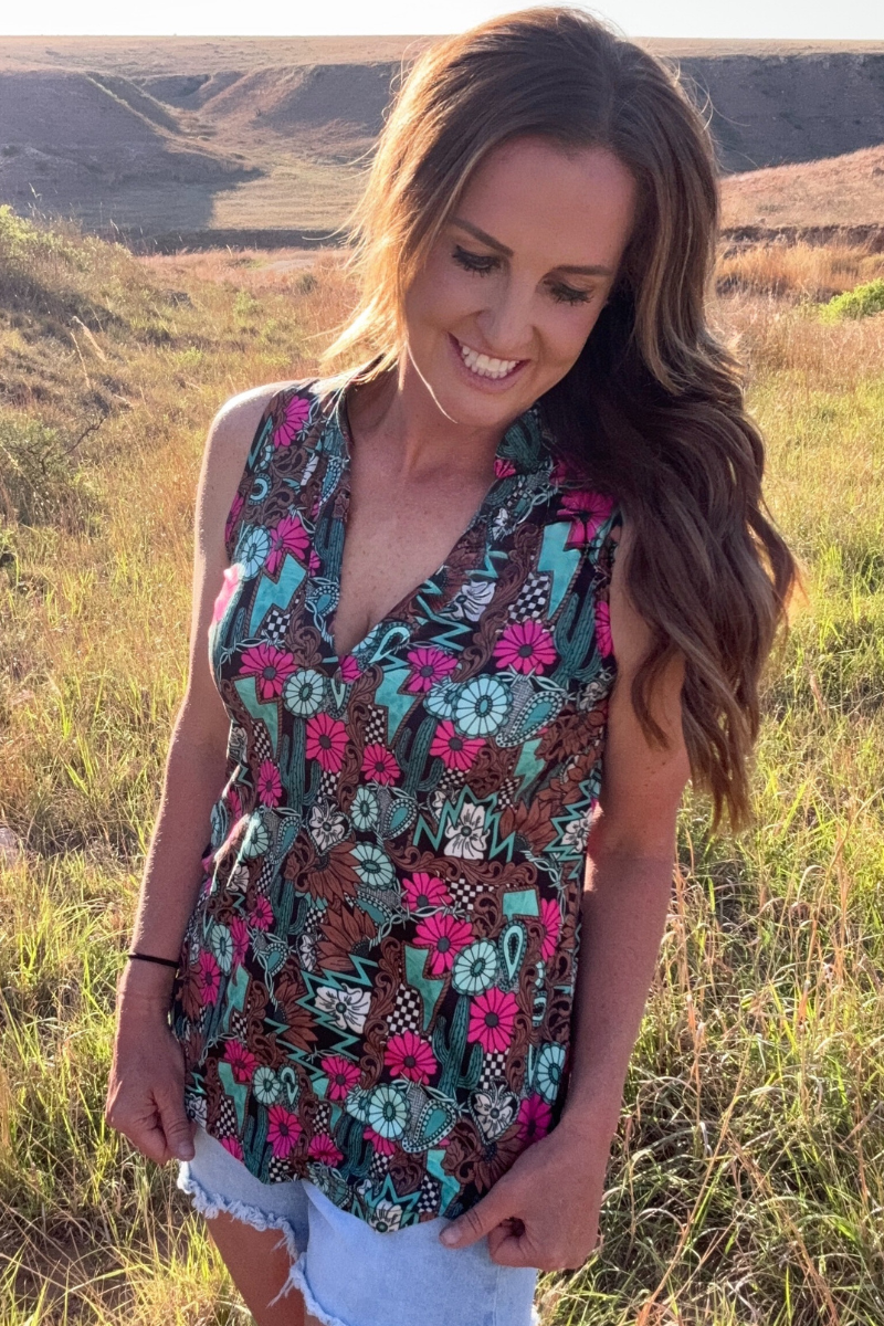 Pink Petal Tattoo Tank Top, tank, top, flowers, floral, pink, petals