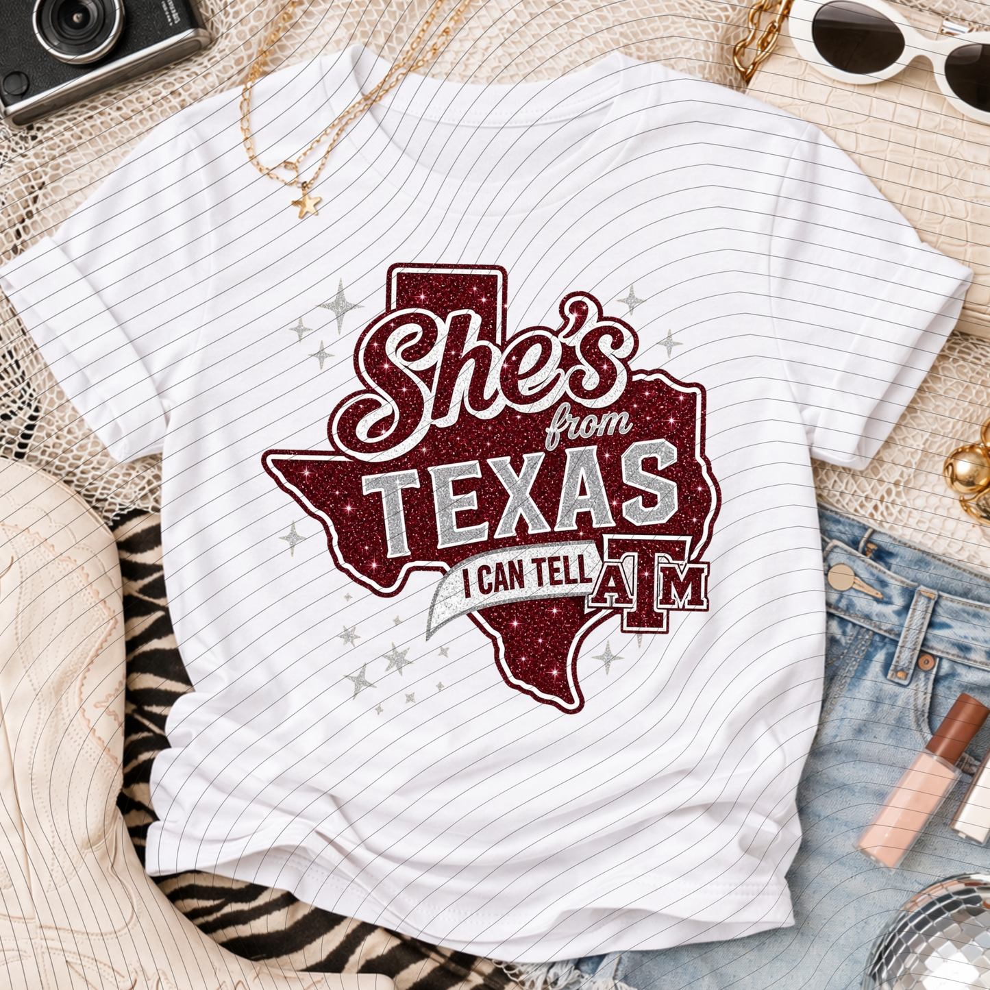 She's From Texas Aggies Tee - A&M, Aggies, A&M, Tee, tshirt, t-shirt