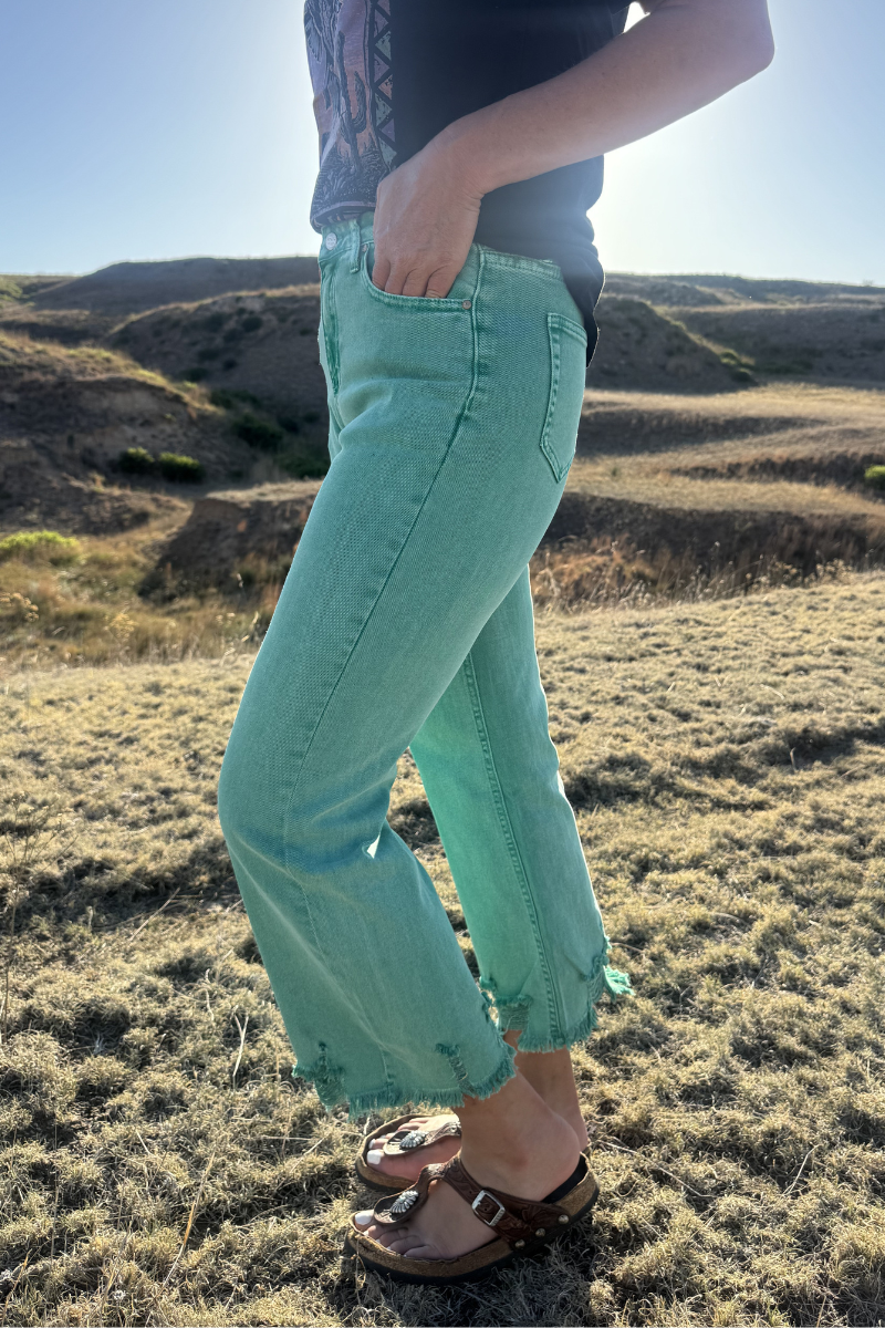Sterling Kreek Outlaw Crop Jean, Sterling Kreek, Crop Jean, Turquoise
