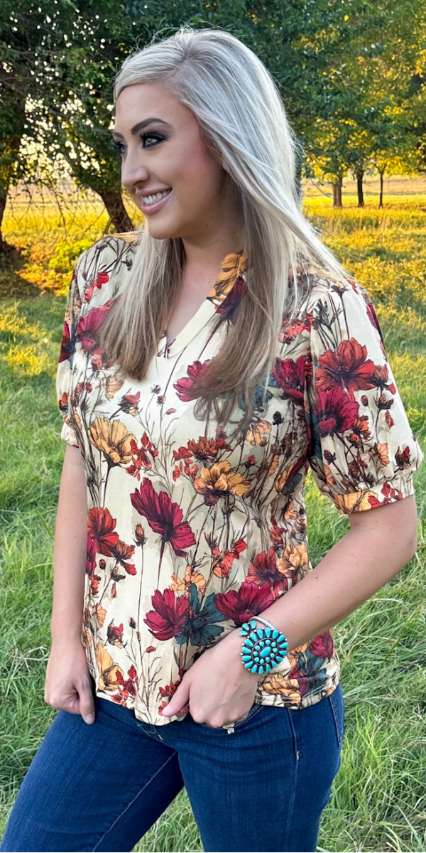 Sterling Kreek Vintage Wildflower Top