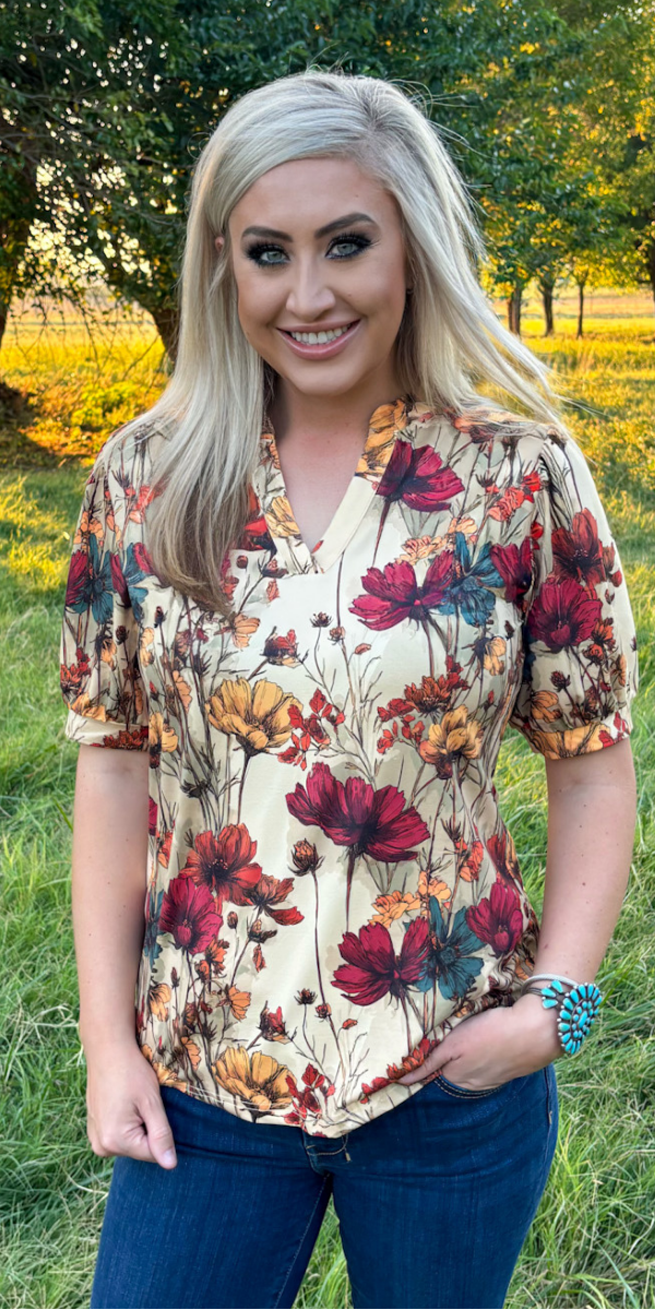 Sterling Kreek Vintage Wildflower Top