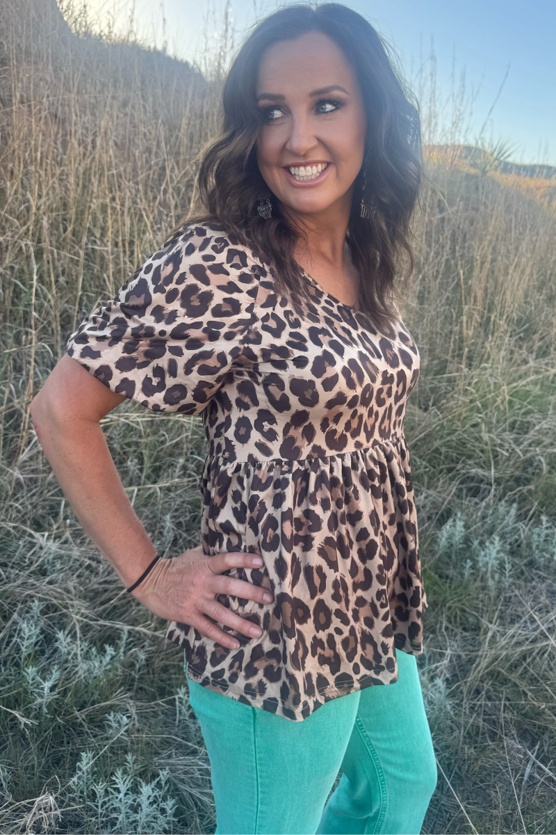 Sterling Kreek Wildcat Trails Top, Sterling Kreek, Top, Blouse, animal print, 