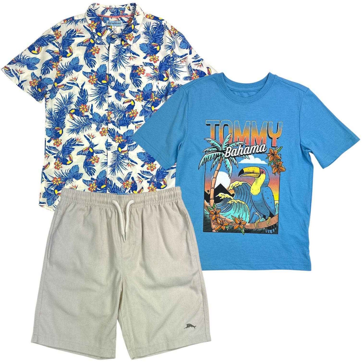 TOMMY BAHAMA Boys 3-Piece Short Set, boys, shorts, tops, tees, outfits, short set, Tommy Bahama