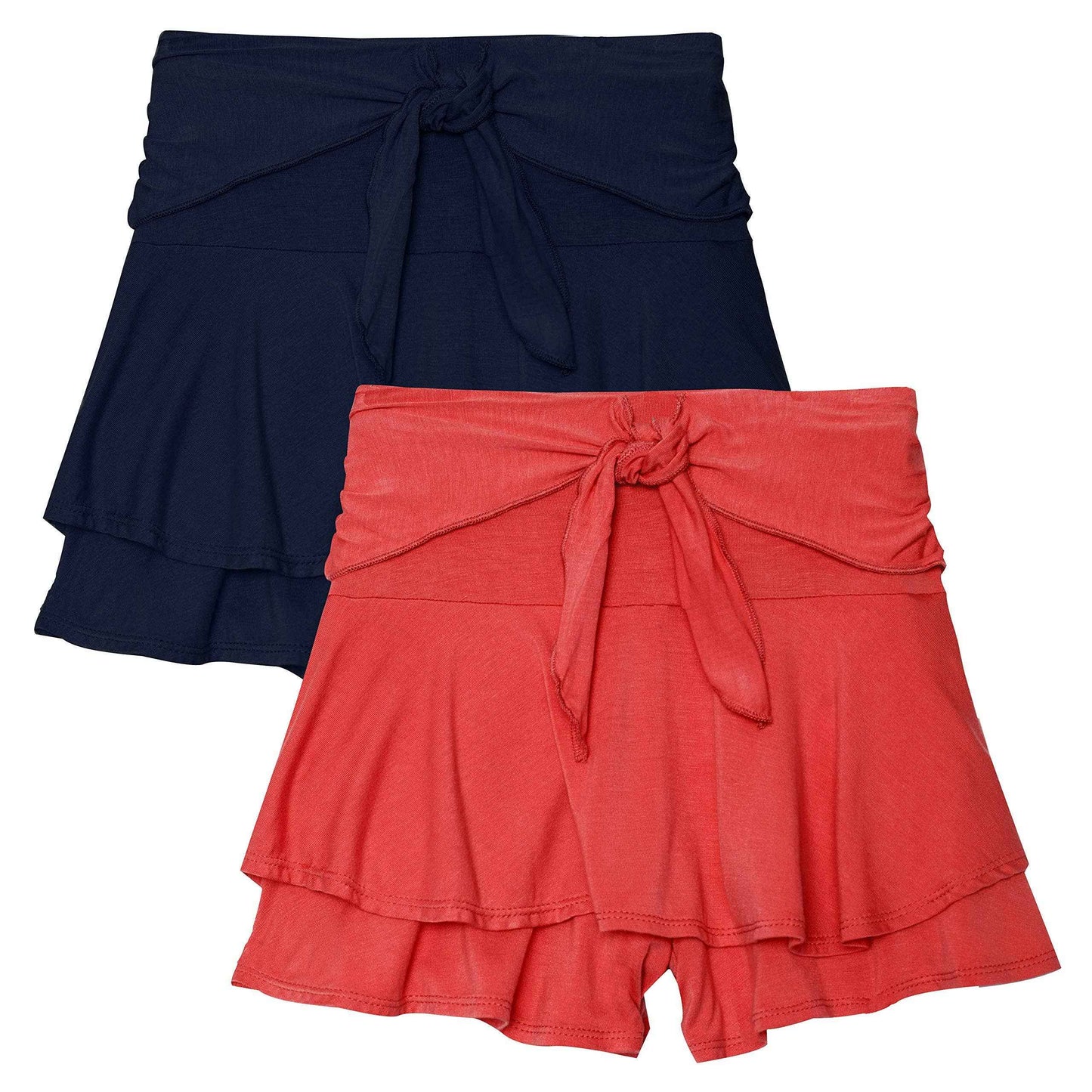 Girl's Tie Front Skort 2-Pack - Stylish and Versatile Girl's Fashion