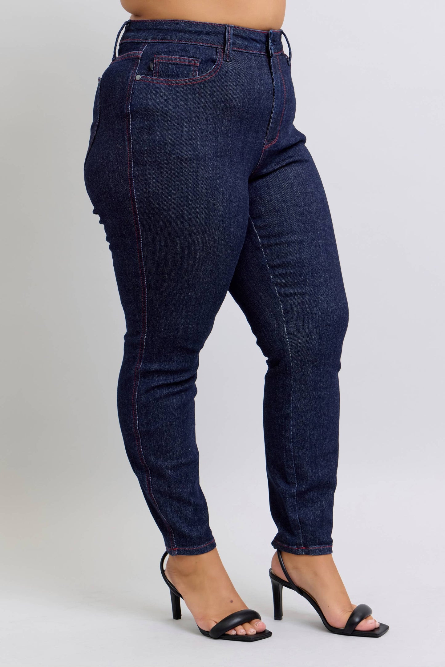 Judy Blue Plus Size Skinny Jeans with Heart Pockets