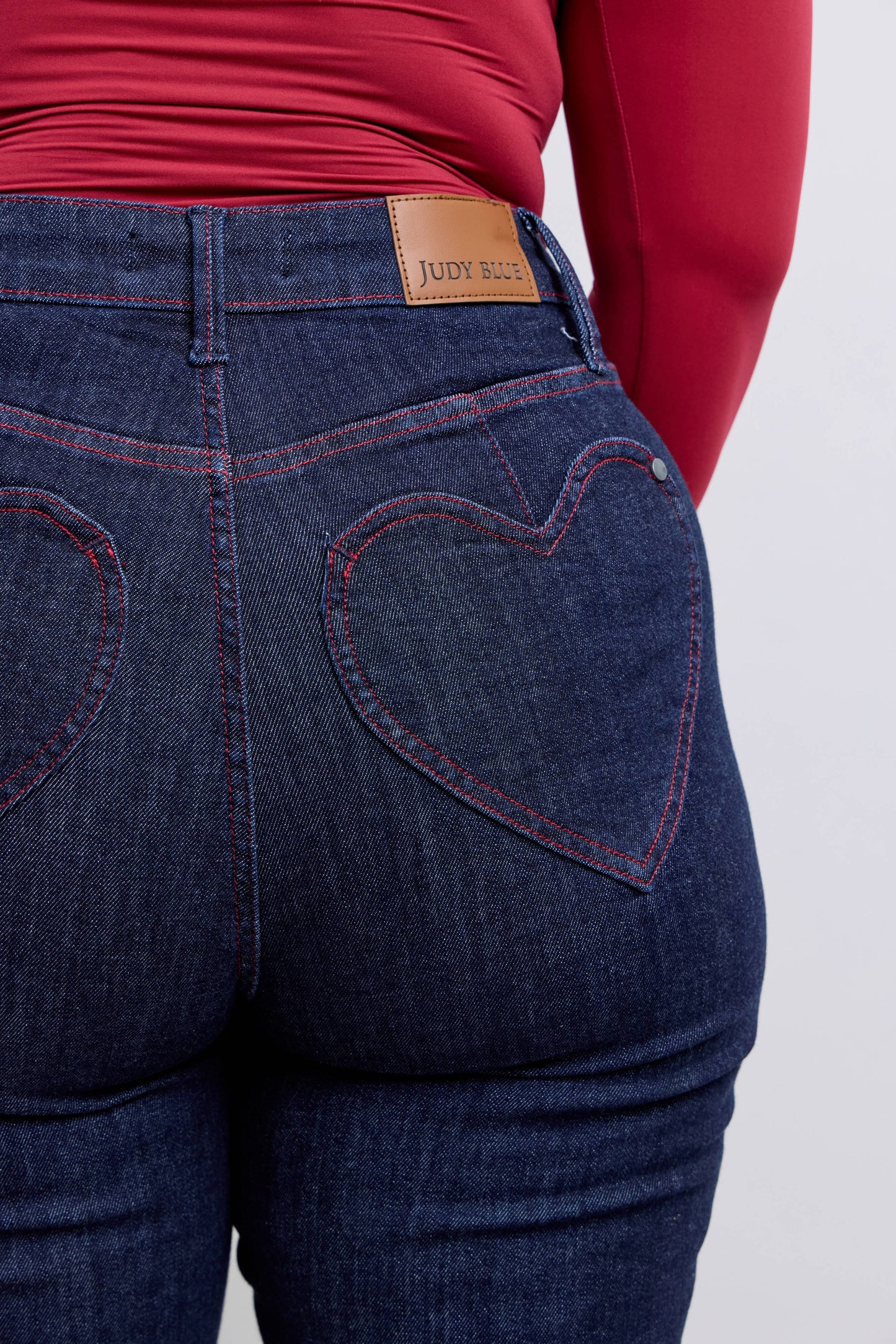 Judy Blue Plus Size Skinny Jeans with Heart Pockets