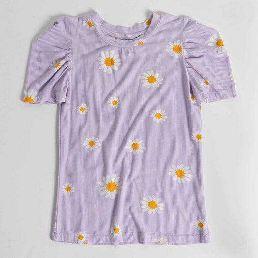 Girl's Daisy Print Tee for Stylish and Fun Everyday Wear
