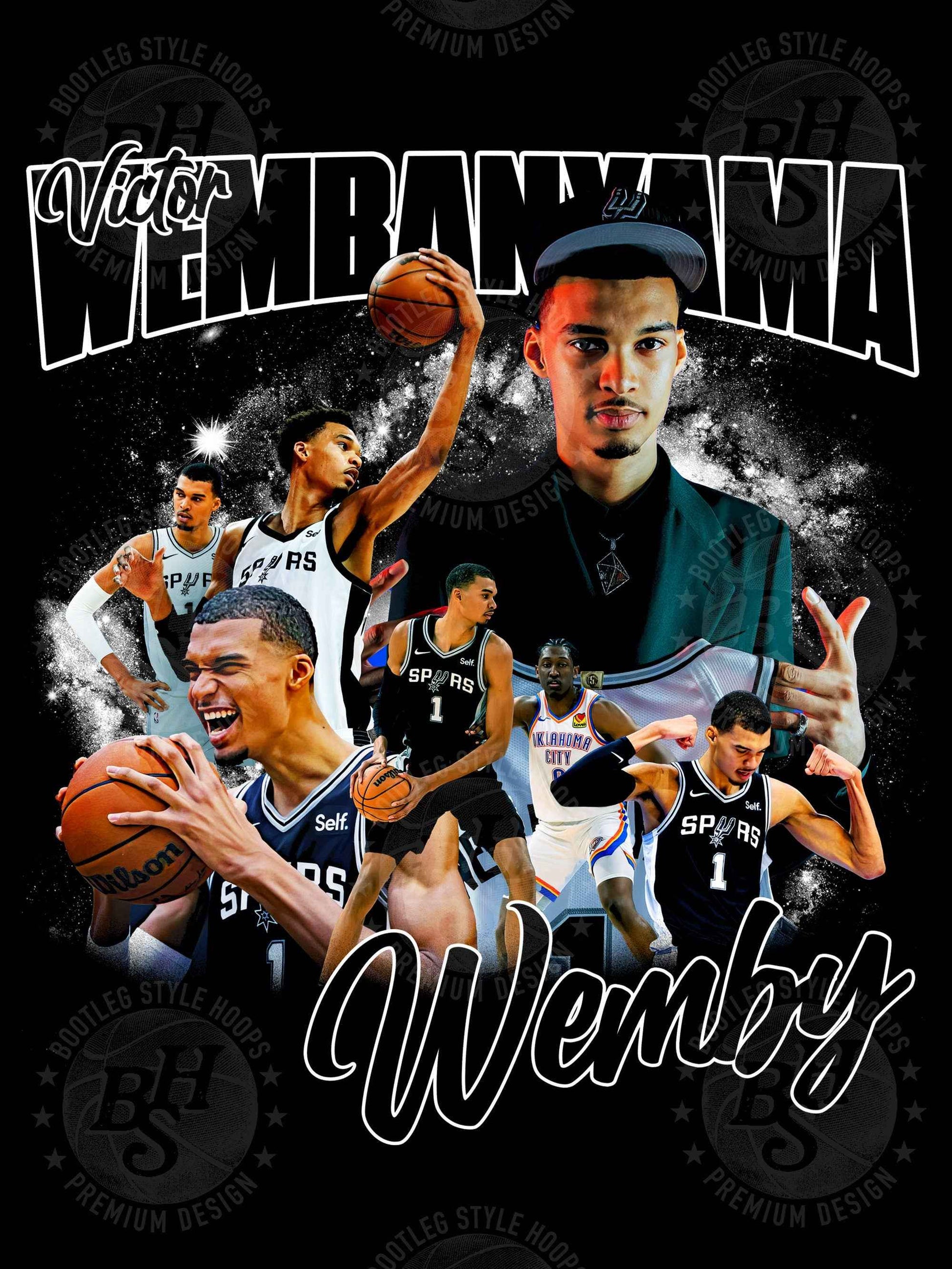 Victor Wembanyama 90s Bootleg Rap Shirt for Spurs Fans