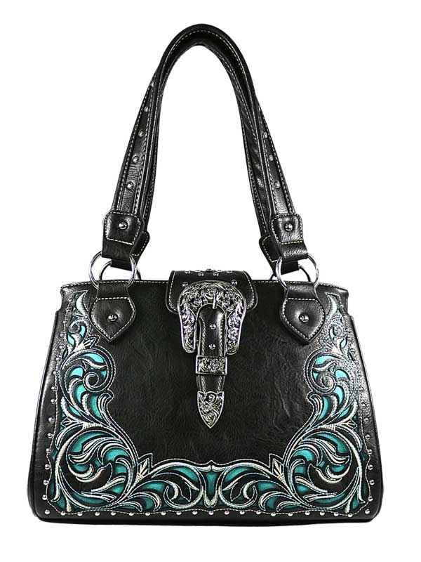 M.C. Handbags-Cassidy Belt Buckle Flap Tote