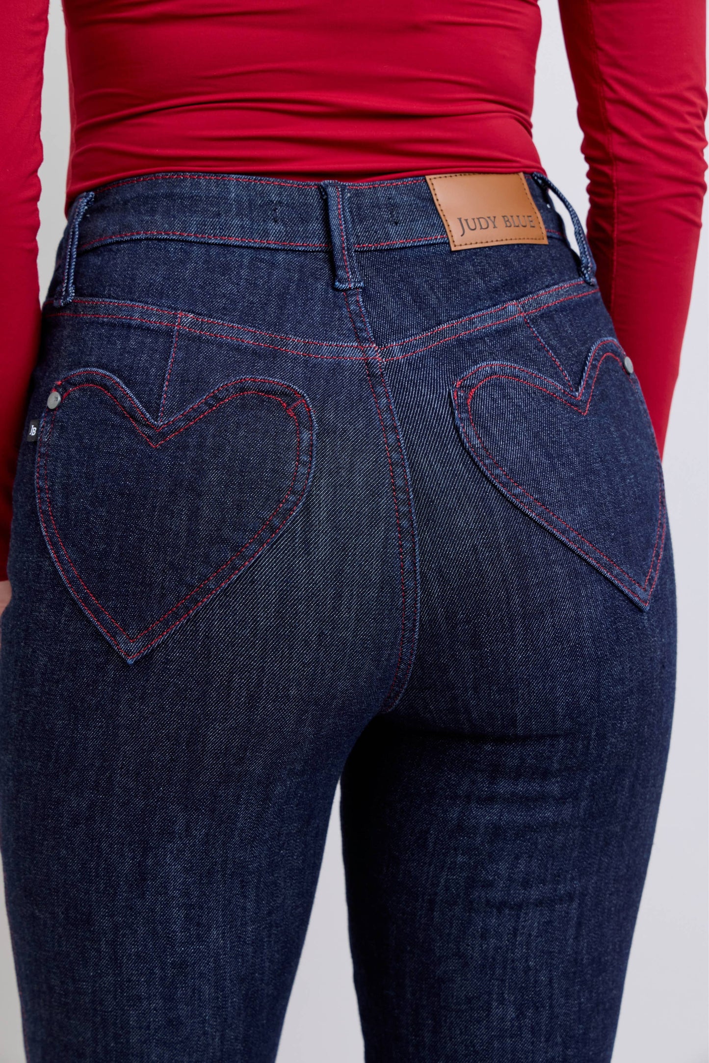 Heart Shaped Back Pockets Skinny Jeans by Judy Blue Jeans