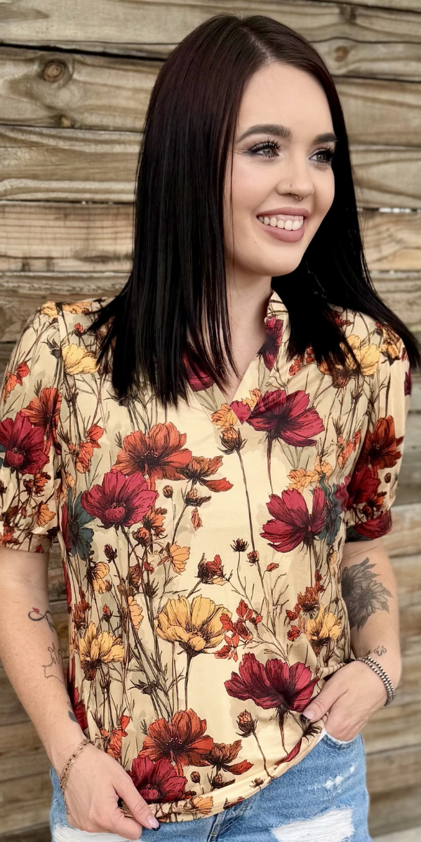 Sterling Kreek Vintage Wildflower Top