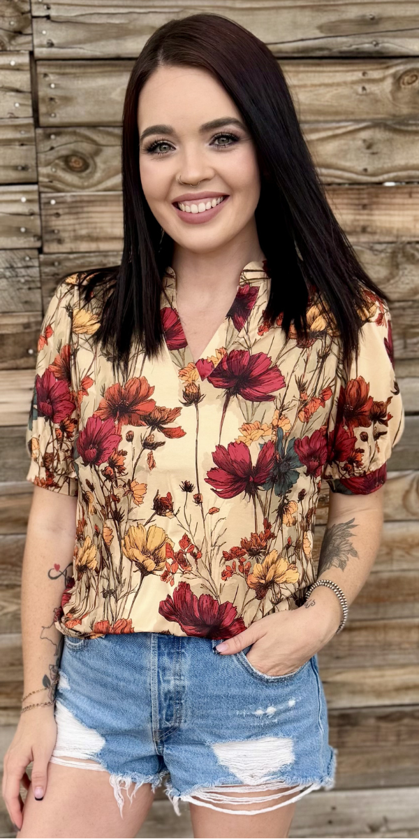 Sterling Kreek Vintage Wildflower Top