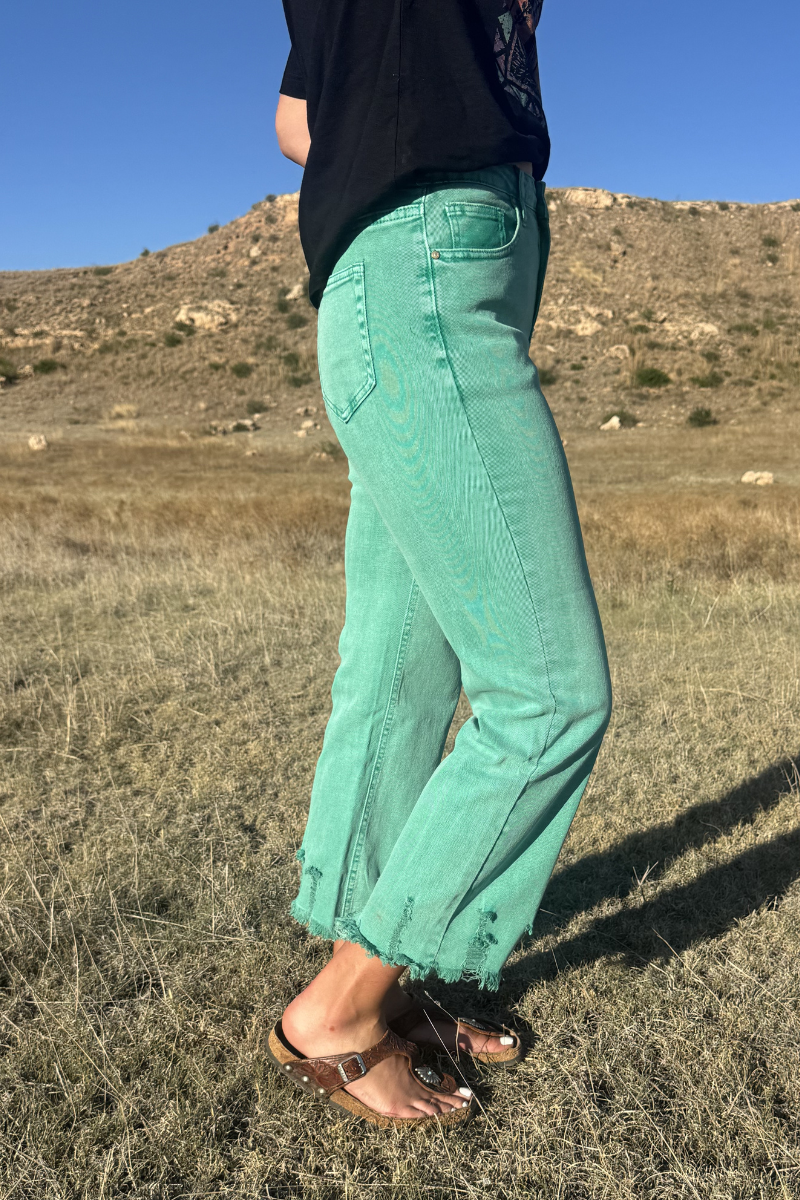 Sterling Kreek Outlaw Crop Jean-Turquoise