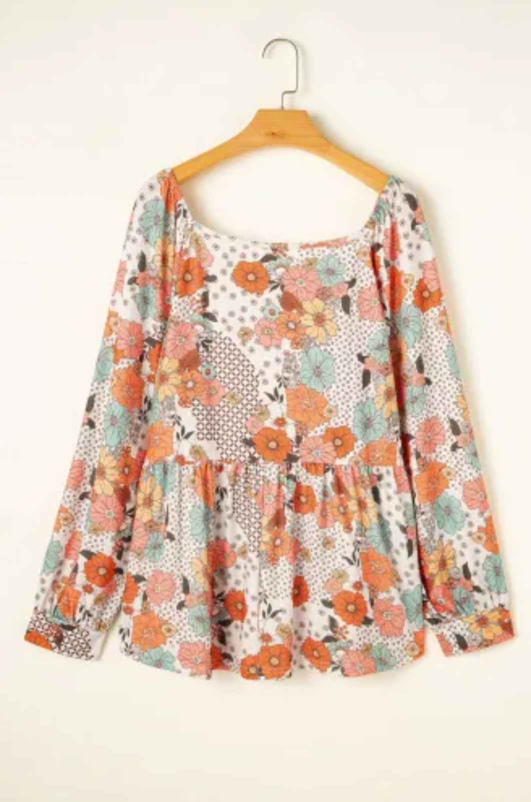 Plus Flower Print Top