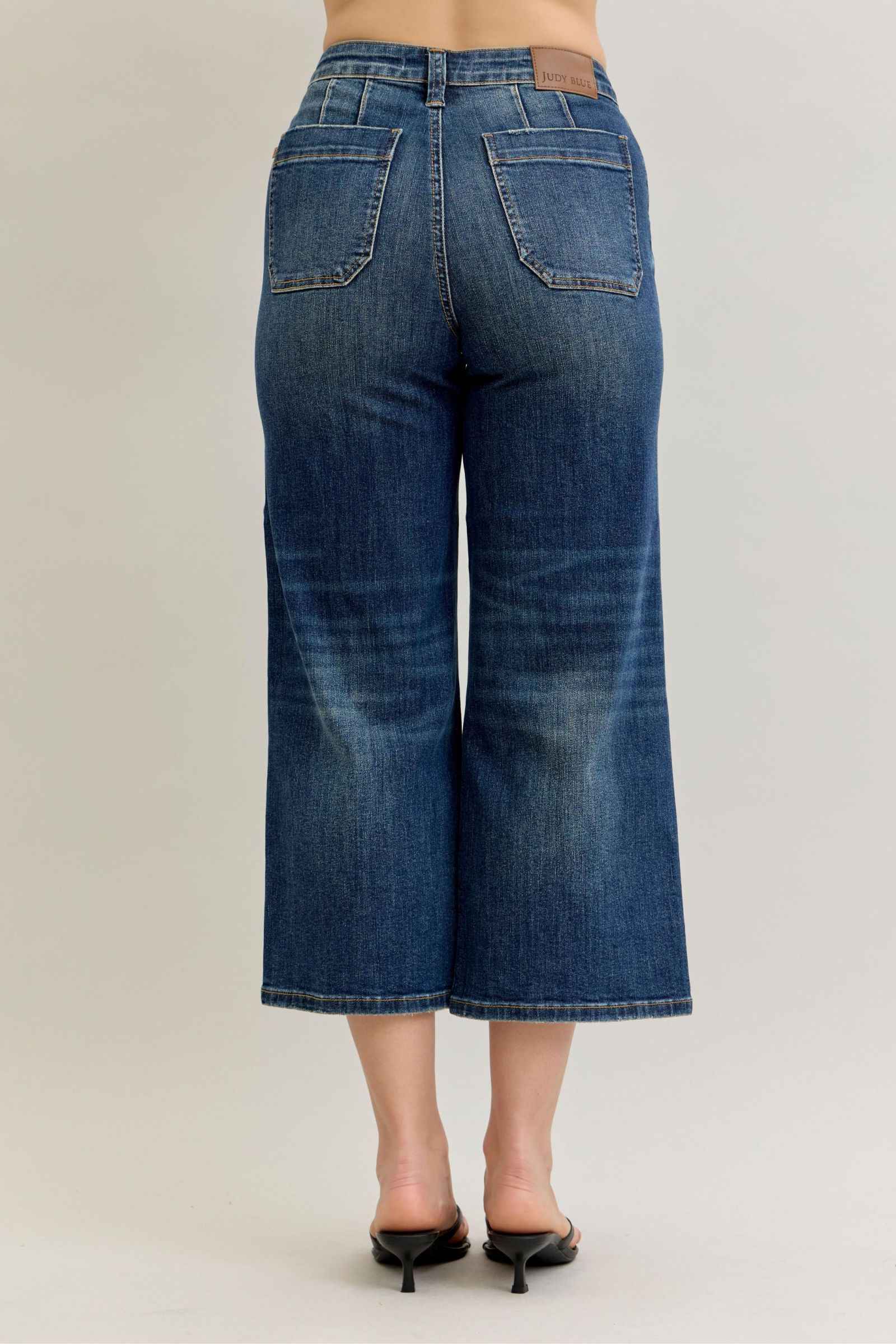 Stylish Judy Blue High Waist Wide Crop Pant