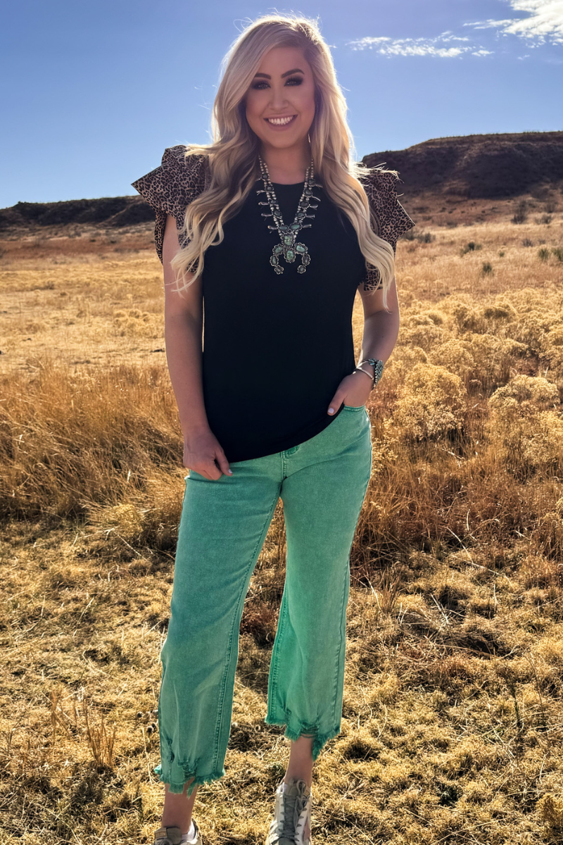 Sterling Kreek Outlaw Crop Jean-Turquoise