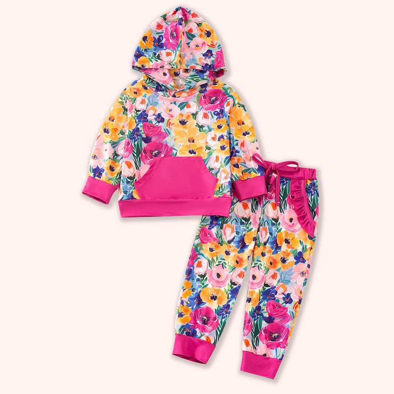 Girls Jogger Set Bright Blooms