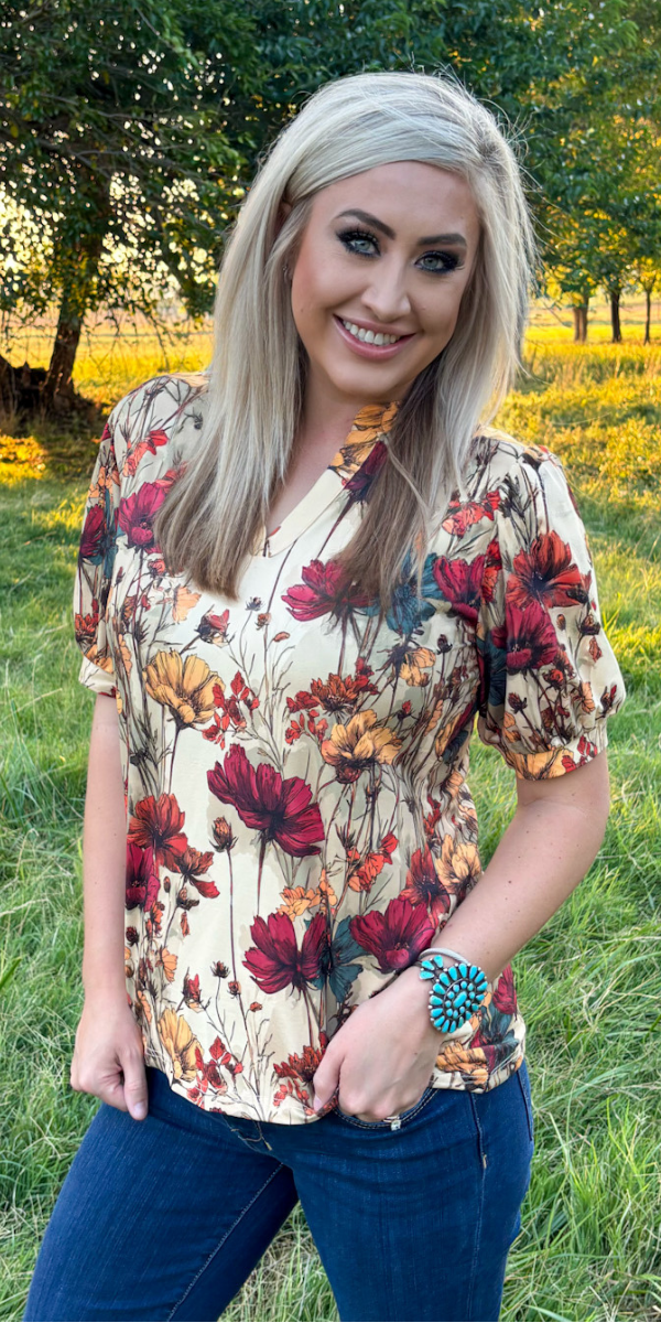 Sterling Kreek Vintage Wildflower Top
