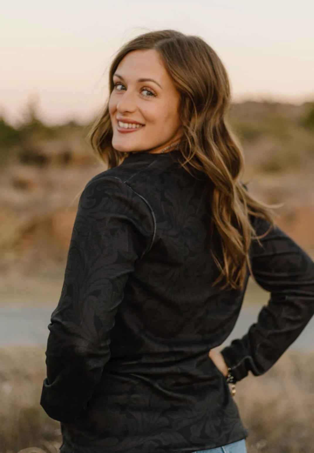 Sterling Kreek-Tooled in Black Pullover