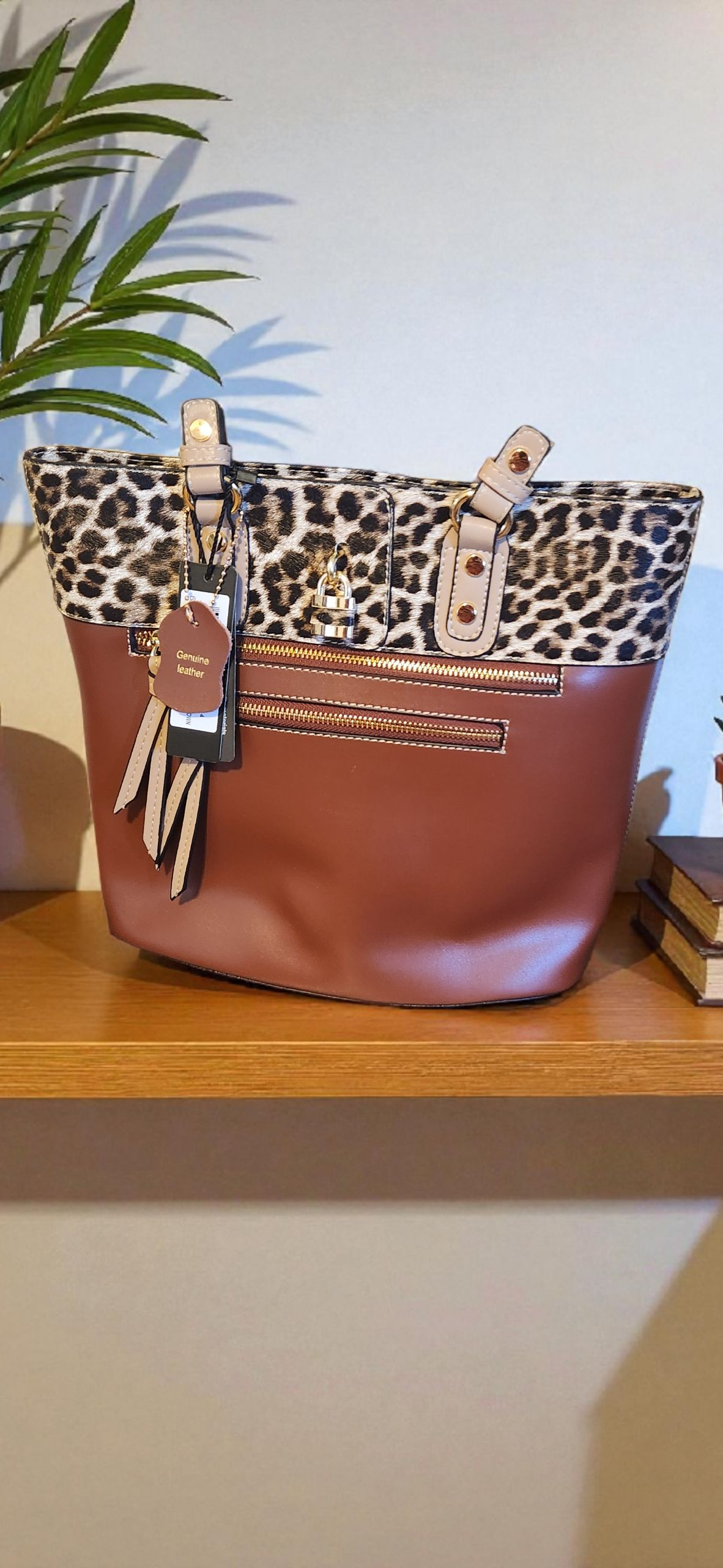 Genuine Leather Tote by MC Handbags