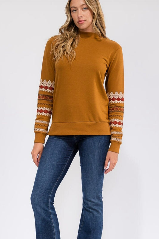 Women's Detail Sleeve Slit Top