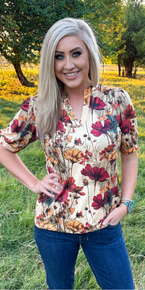 Sterling Kreek Vintage Wildflower Top