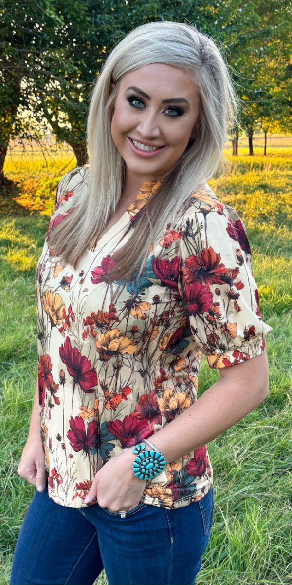 Sterling Kreek Vintage Wildflower Top