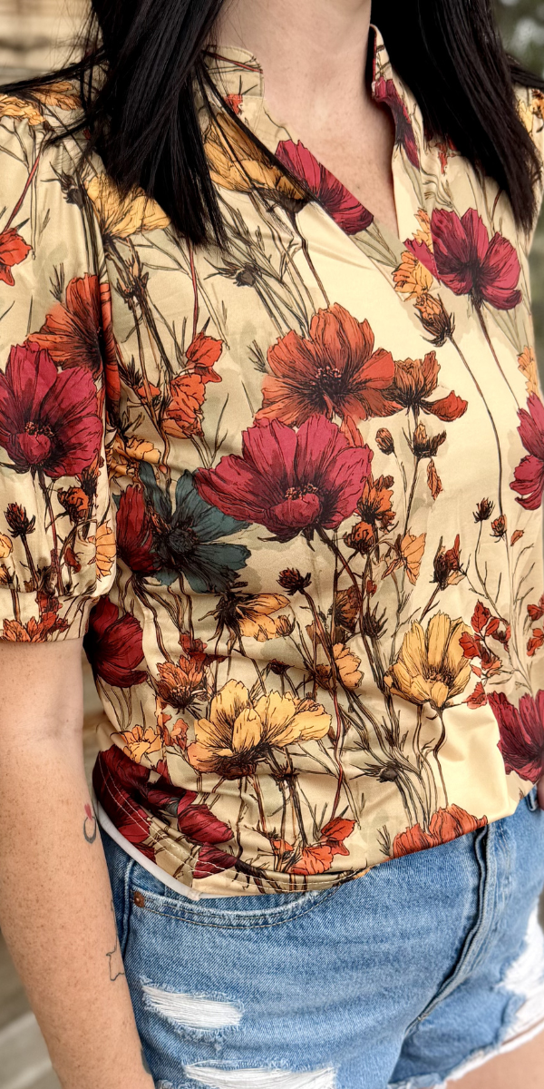 Sterling Kreek Vintage Wildflower Top