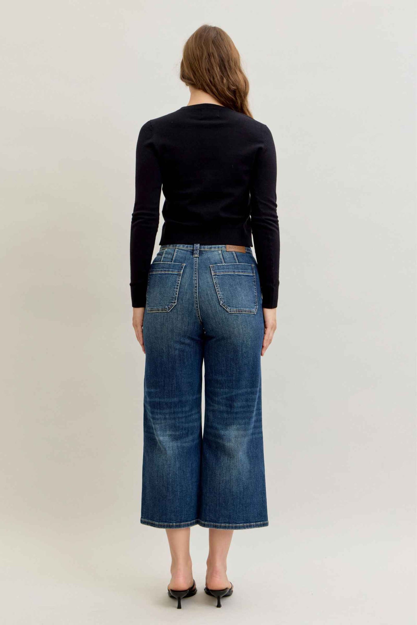 Stylish Judy Blue High Waist Wide Crop Pant