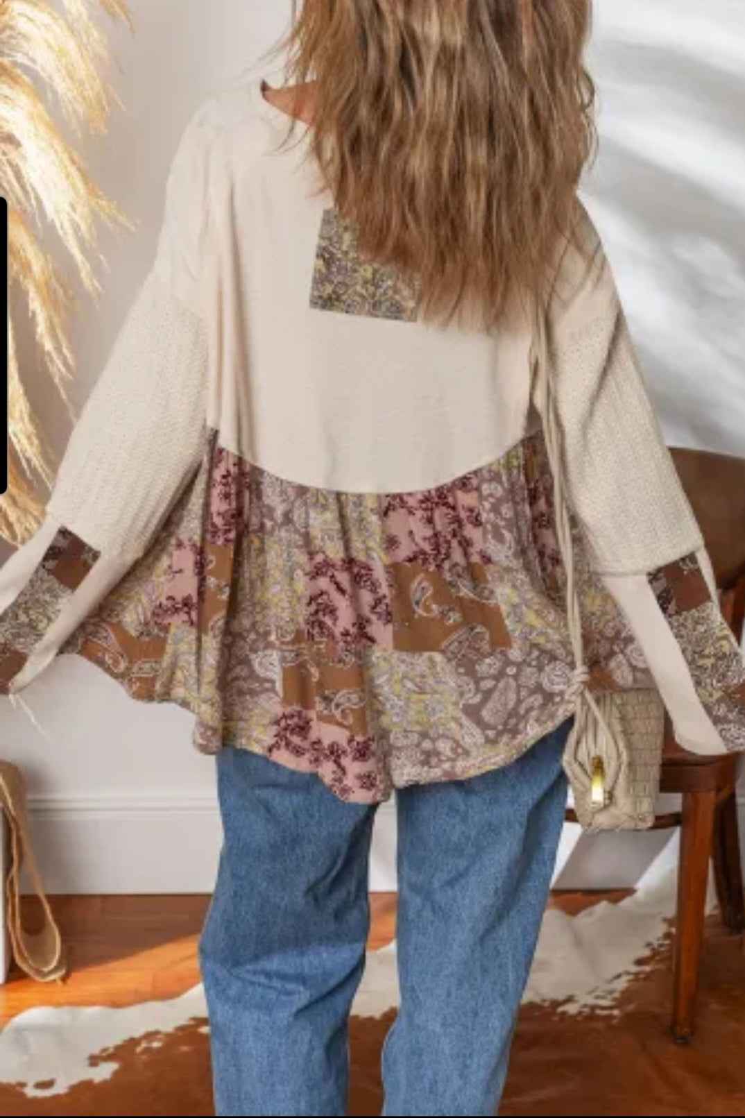 Women's Waffle Patch Blouse
